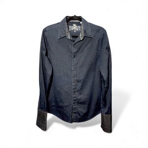 Guess striped button down shirt with French cuffs Men’s size medium | k